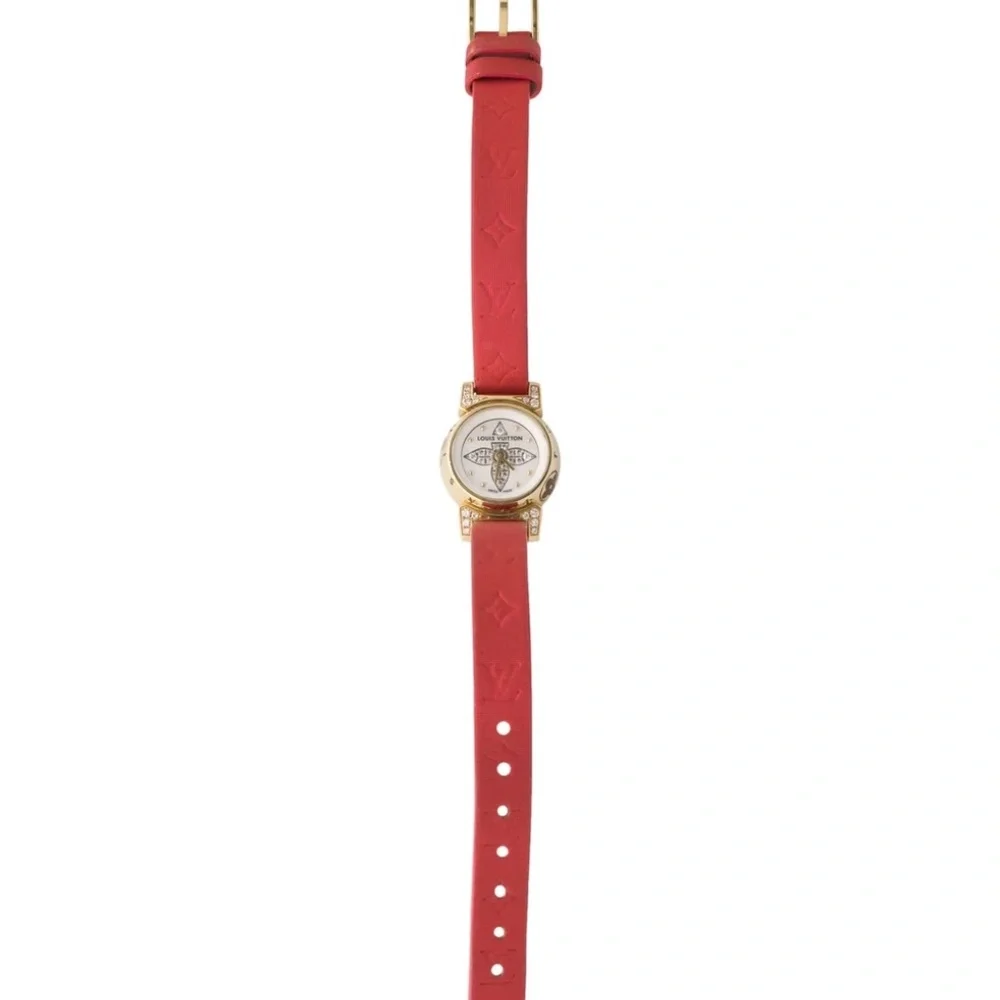 Louis Vuitton Red Tambour Bijou Watch - Picture 2 of 4